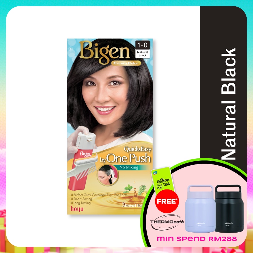 Bigen Cream One Push Black 1.0 1's