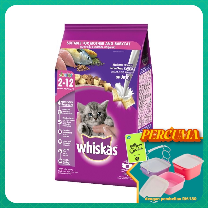 Cat Dry Food Jr Mackerel 1.1kg
