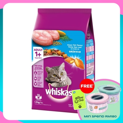 WHISKAS Cat Dry Food Ocean Fish 1.2kg