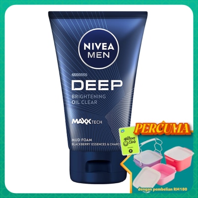 NIVEA FOR MEN - DEEP White Oil Clear Mud Foam 100g
