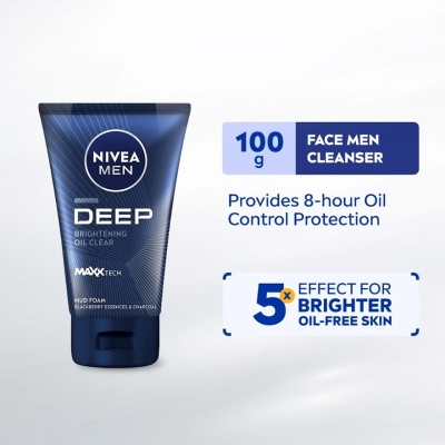 NIVEA FOR MEN - DEEP White Oil Clear Mud Foam 100g