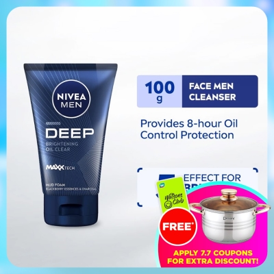 NIVEA FOR MEN - DEEP White Oil Clear Mud Foam 100g