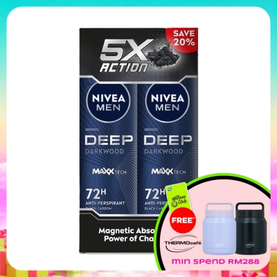 NIVEA FOR MEN - DEEP Deodorant Spray 2x150ml