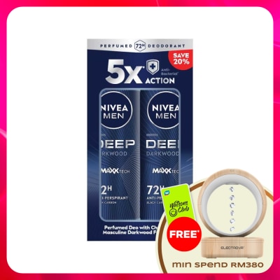 NIVEA FOR MEN - DEEP Deodorant Spray 2x150ml