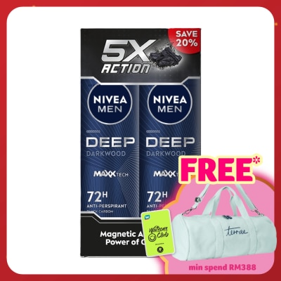 NIVEA FOR MEN DEEP Deodorant Spray 2x150ml