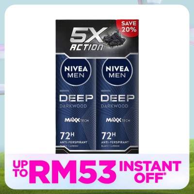 NIVEA FOR MEN DEEP Deodorant Spray 2x150ml