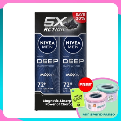 NIVEA FOR MEN DEEP Deodorant Spray 2x150ml