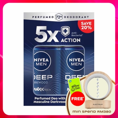 NIVEA FOR MEN - DEEP Deodorant Roll On Twin Pack 2x50ml