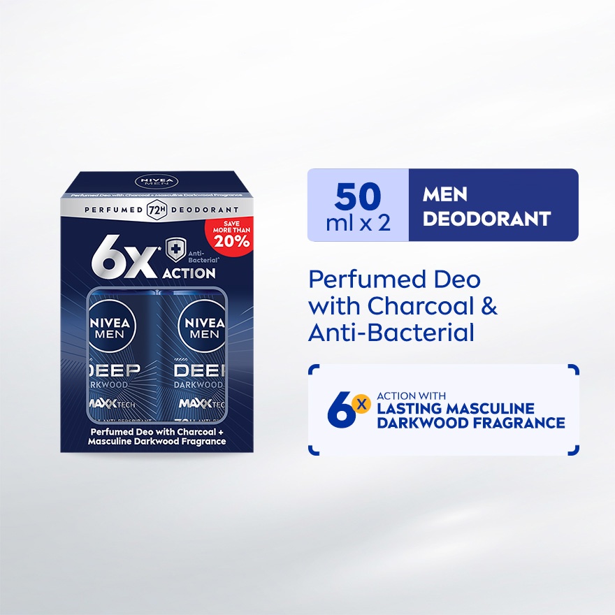 DEEP Deodorant Roll On Twin Pack 2x50ml image