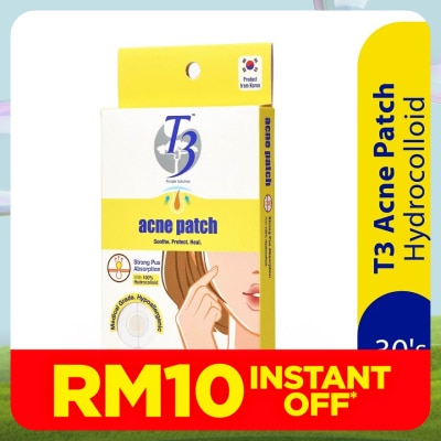 T3 Acne Patch Hydrocolloid 30's