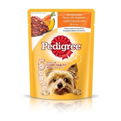 PEDIGREE Dog Wet Food Pouch Simmered BeefwVeg 80g