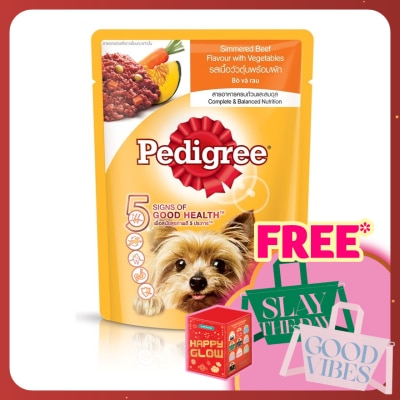 PEDIGREE Dog Wet Food Pouch Simmered BeefwVeg 80g