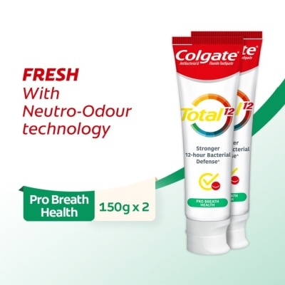 COLGATE Total Pro Breath Health Toothpaste 2x150g