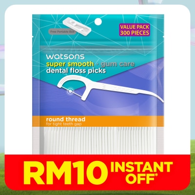 WATSONS Round Thread Dental Floss Picks W PortableBox 300S