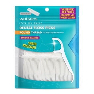 WATSONS Round Thread Dental Floss Picks W PortableBox 300S