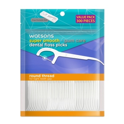 WATSONS Round Thread Dental Floss Picks W PortableBox 300S