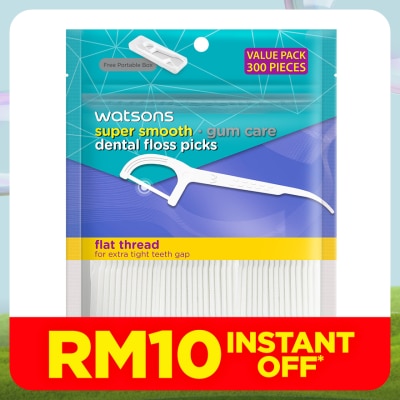 WATSONS Flat Thread Dental Floss Picks W Portable Box 300S