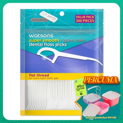 WATSONS - Flat Thread Dental Floss Picks W Portable Box 300S