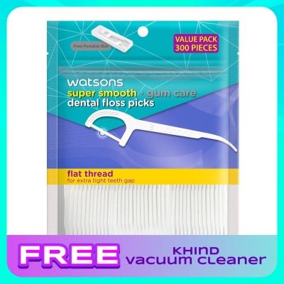 WATSONS Flat Thread Dental Floss Picks W Portable Box 300S