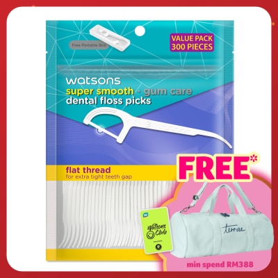 WATSONS Flat Thread Dental Floss Picks W Portable Box 300S