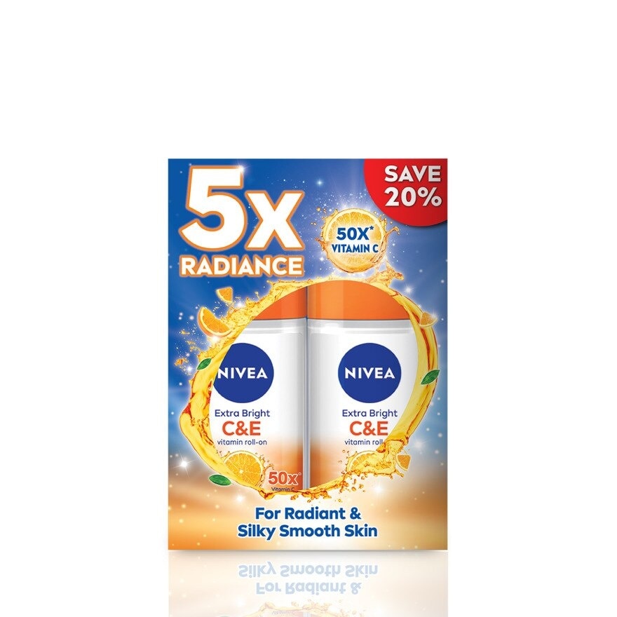 Deo Extra Bright C&E Roll On 50ml x2