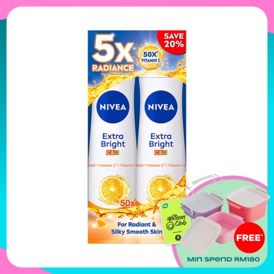 NIVEA Deodorant Extra Bright C&E Spray 2x150ml