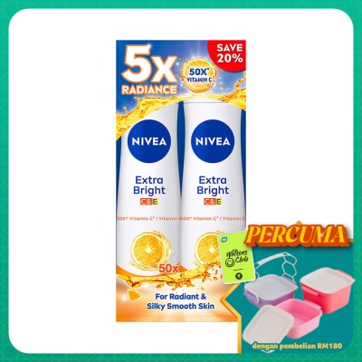 NIVEA - Deodorant Extra Bright C&E Spray 2x150ml