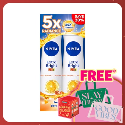 NIVEA Deodorant Extra Bright C&E Spray 2x150ml