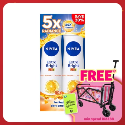 NIVEA Deodorant Extra Bright C&E Spray 2x150ml