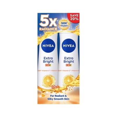 NIVEA Deodorant Extra Bright C&E Spray 2x150ml