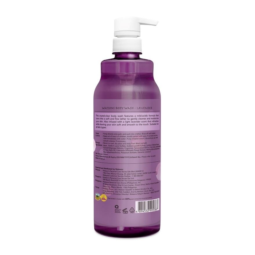 Botanical Body Wash Lavender 1L