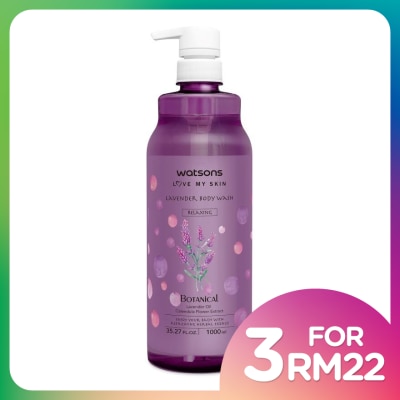 WATSONS Botanical Body Wash Lavender 1L