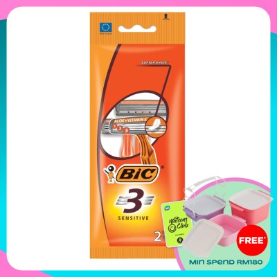 BIC 3 Blade Disposable Pouch 2s