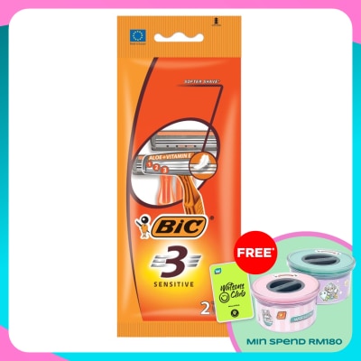 BIC 3 Blade Disposable Pouch 2s