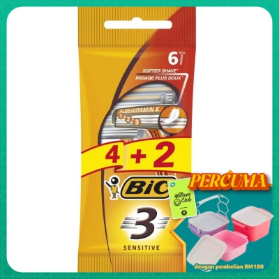 BIC - 3 Blade Disposable Pouch 6s