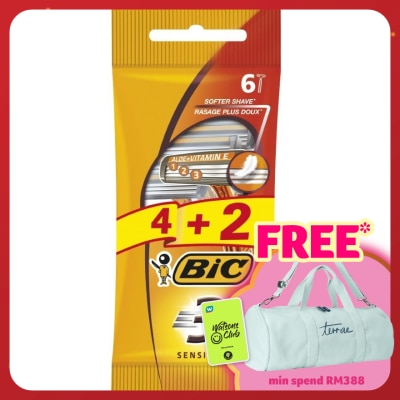 BIC 3 Blade Disposable Pouch 6s