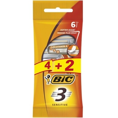 BIC 3 Blade Disposable Pouch 6s
