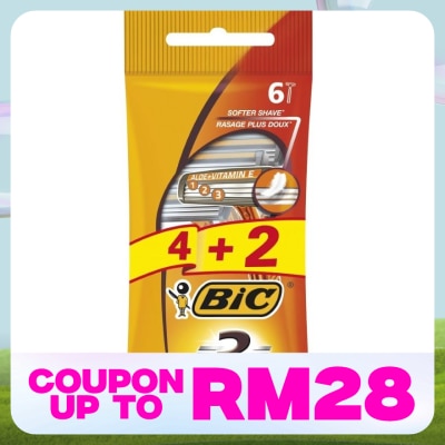 BIC 3 Blade Disposable Pouch 6s