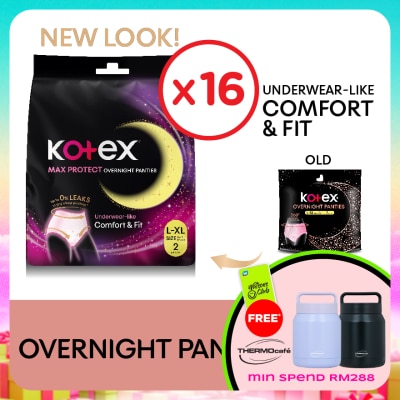 KOTEX - Overnight Panties L-XL (2s x 16 Packs) - Period Panties with 360⁰ Anti-Leakage Protection Disposable