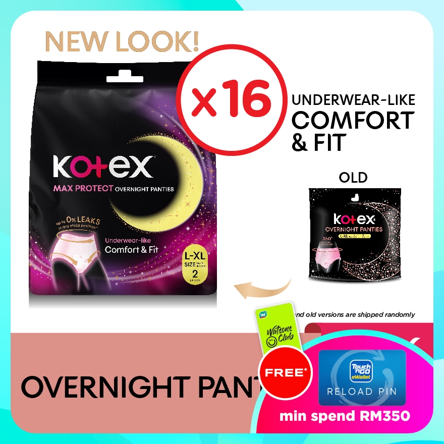 Overnight Panties L XL (2s x 16 Packs) Period Panties with 360⁰ Anti Leakage Protection Disposable image