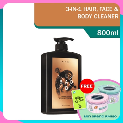 BAD LAB Caveman 3-in-1 Hair, Face & Body Cleaner 800ml
