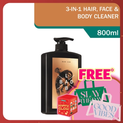 BAD LAB Caveman 3-in-1 Hair, Face & Body Cleaner 800ml