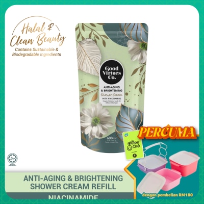 GOOD VIRTUES CO - Anti-Aging & Brightening Shower Cream With Niacinamide (Refill Pack) 600ml