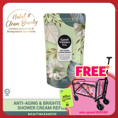 GOOD VIRTUES CO Anti-Aging & Brightening Shower Cream With Niacinamide (Refill Pack) 600ml