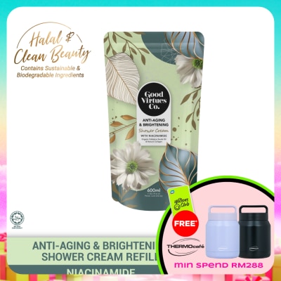 GOOD VIRTUES CO - Anti-Aging & Brightening Shower Cream With Niacinamide (Refill Pack) 600ml