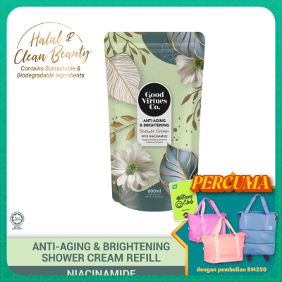 GOOD VIRTUES CO - Anti-Aging & Brightening Shower Cream With Niacinamide (Refill Pack) 600ml