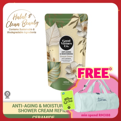 GOOD VIRTUES CO Anti-Aging & Moisturising Shower Cream With Ceramide (Refill Pack) 600ML