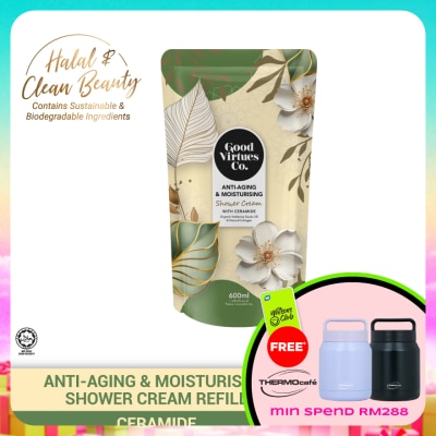 GOOD VIRTUES CO - Anti-Aging & Moisturising Shower Cream With Ceramide (Refill Pack) 600ML