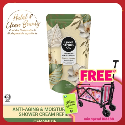 GOOD VIRTUES CO Anti-Aging & Moisturising Shower Cream With Ceramide (Refill Pack) 600ML