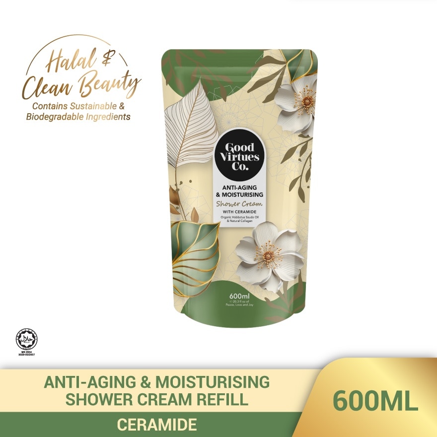 Anti-Aging & Moisturising Shower Cream With Ceramide (Refill Pack) 600ML